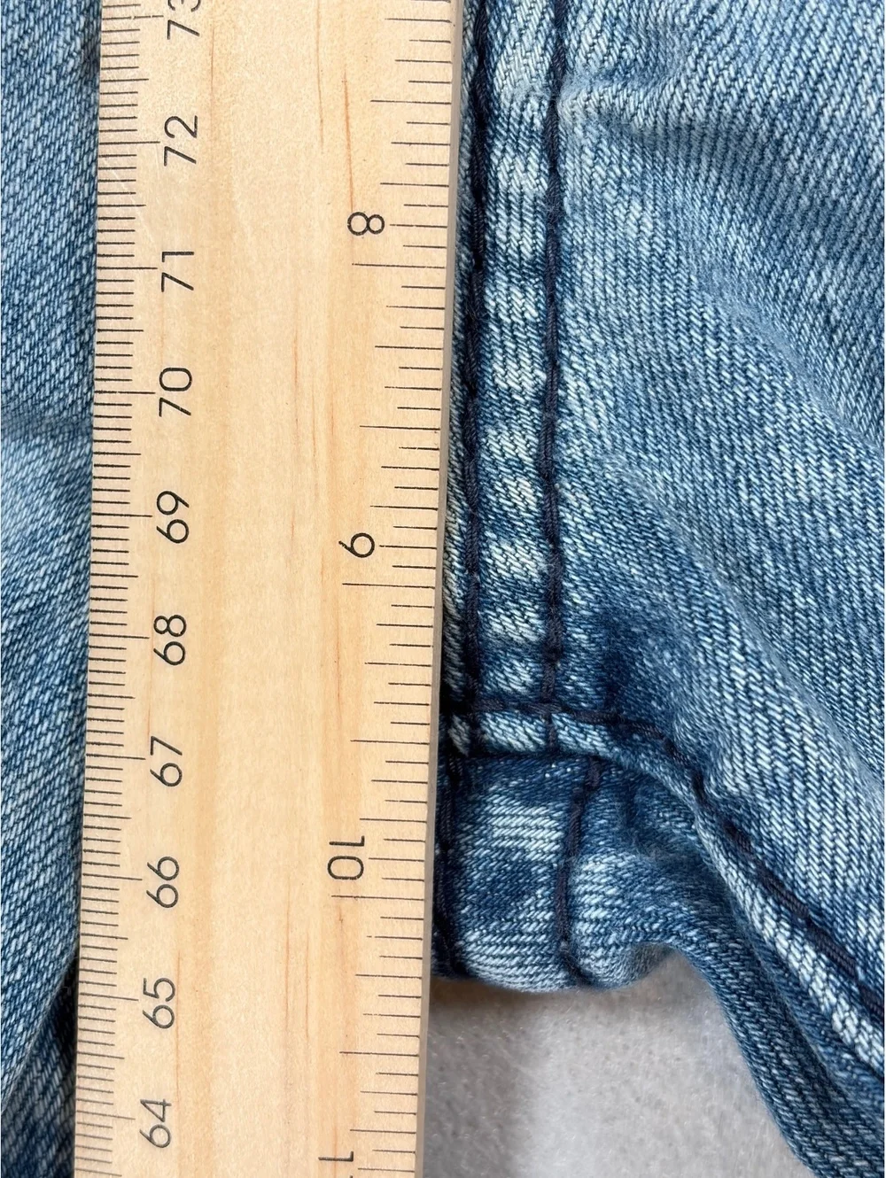 True Religion Ricky Acid Wash Straight Leg Jeans 30x33 Horseshoe Flap Pockets